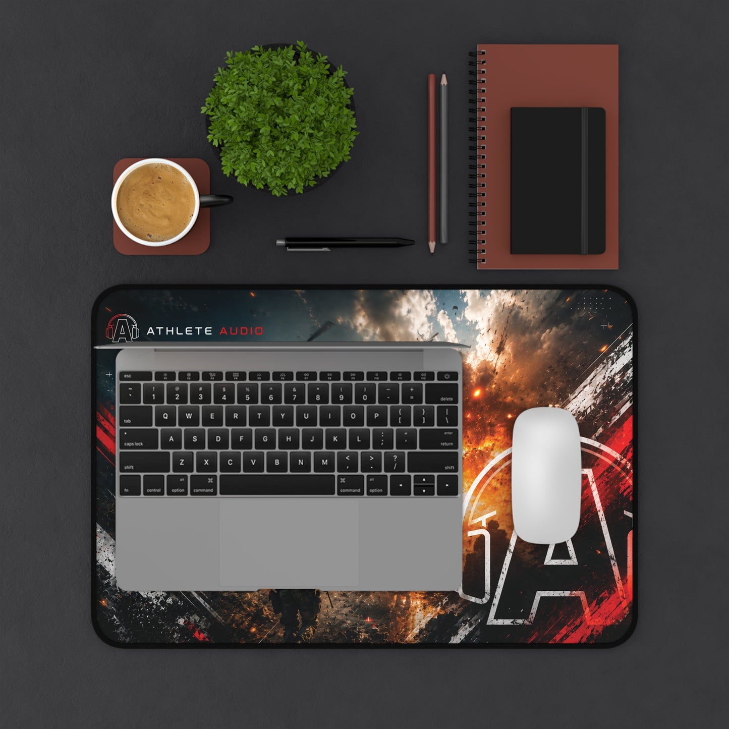 Battlefield Gaming Desk Mat — Athlete Audio Logo Mouse Pad