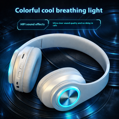 PulseWave Wireless Bluetooth Gaming Headphones – RGB Bass Over-Ear Headset