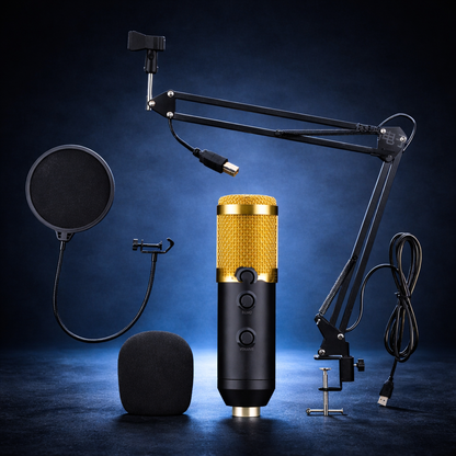StudioCore USB Condenser Microphone Kit – Complete Boom Arm Streaming Set