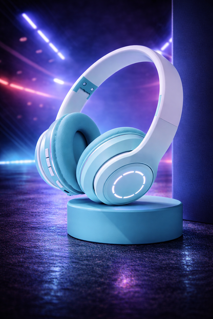 PastelGlow™ Foldable Wireless Bluetooth Headphones